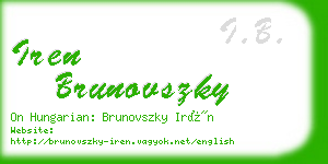 iren brunovszky business card